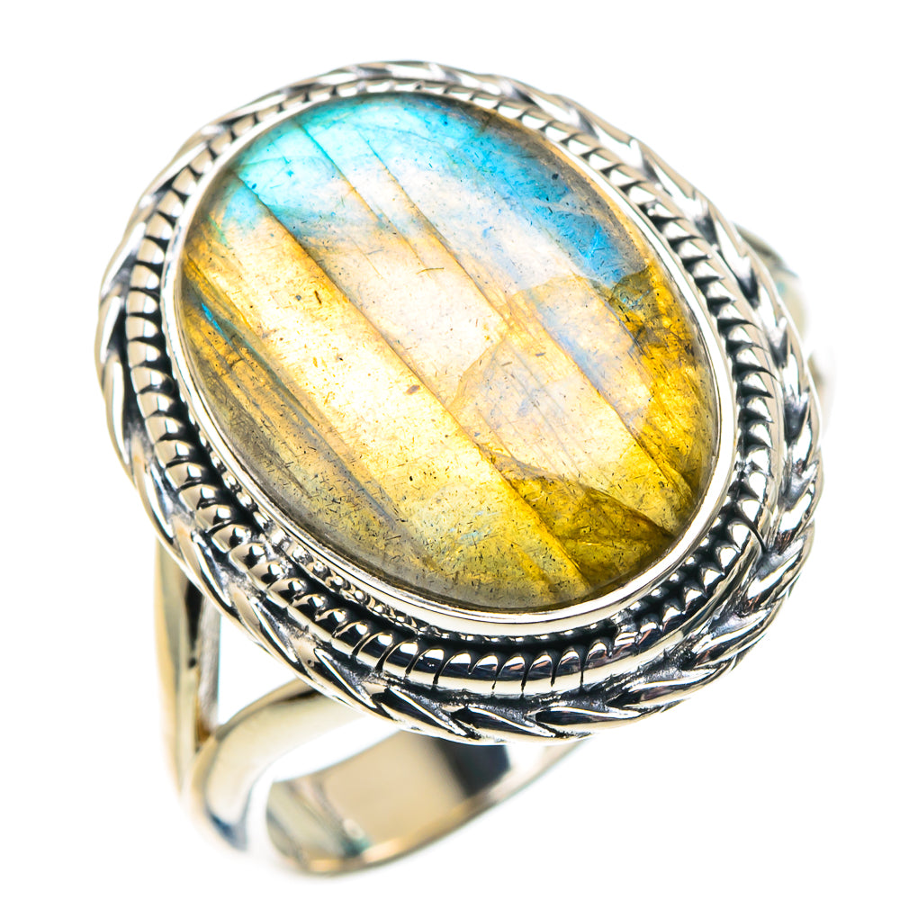 Labradorite Rings handcrafted by Ana Silver Co - RING91839