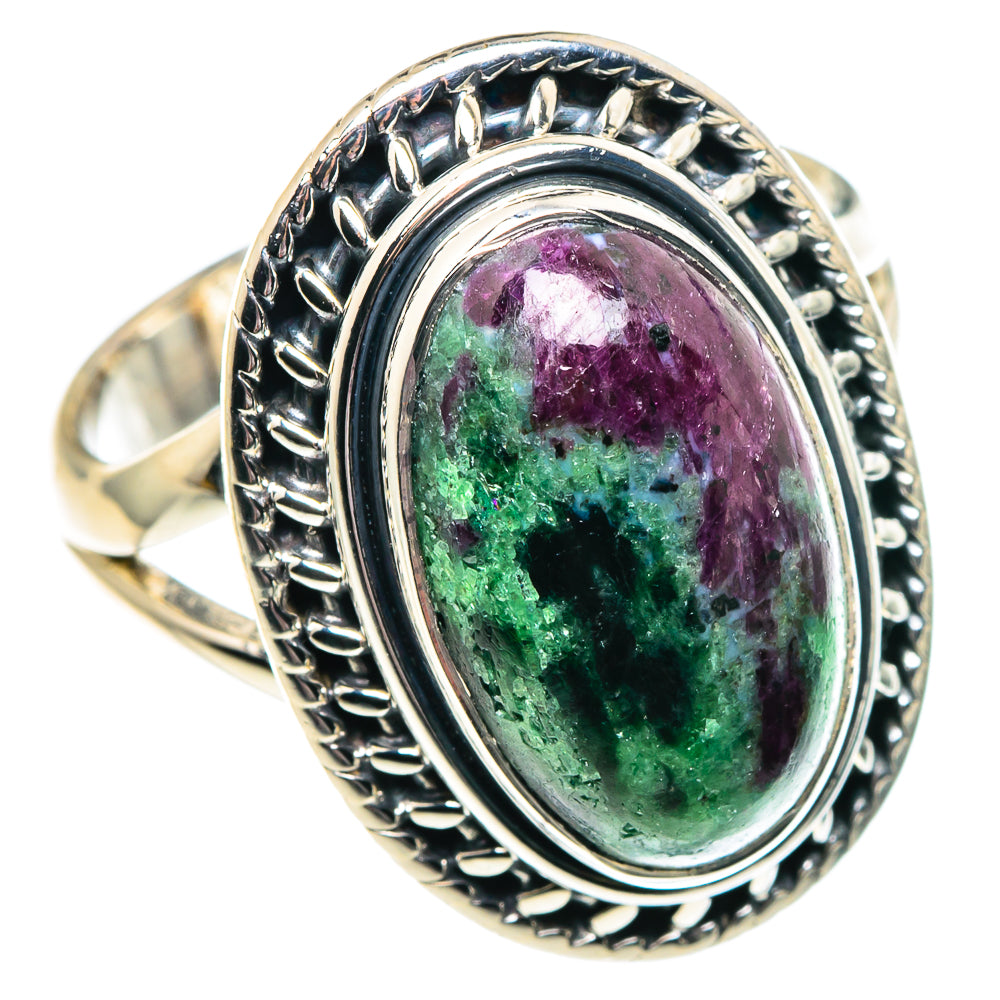 Ruby Zoisite Rings handcrafted by Ana Silver Co - RING91870