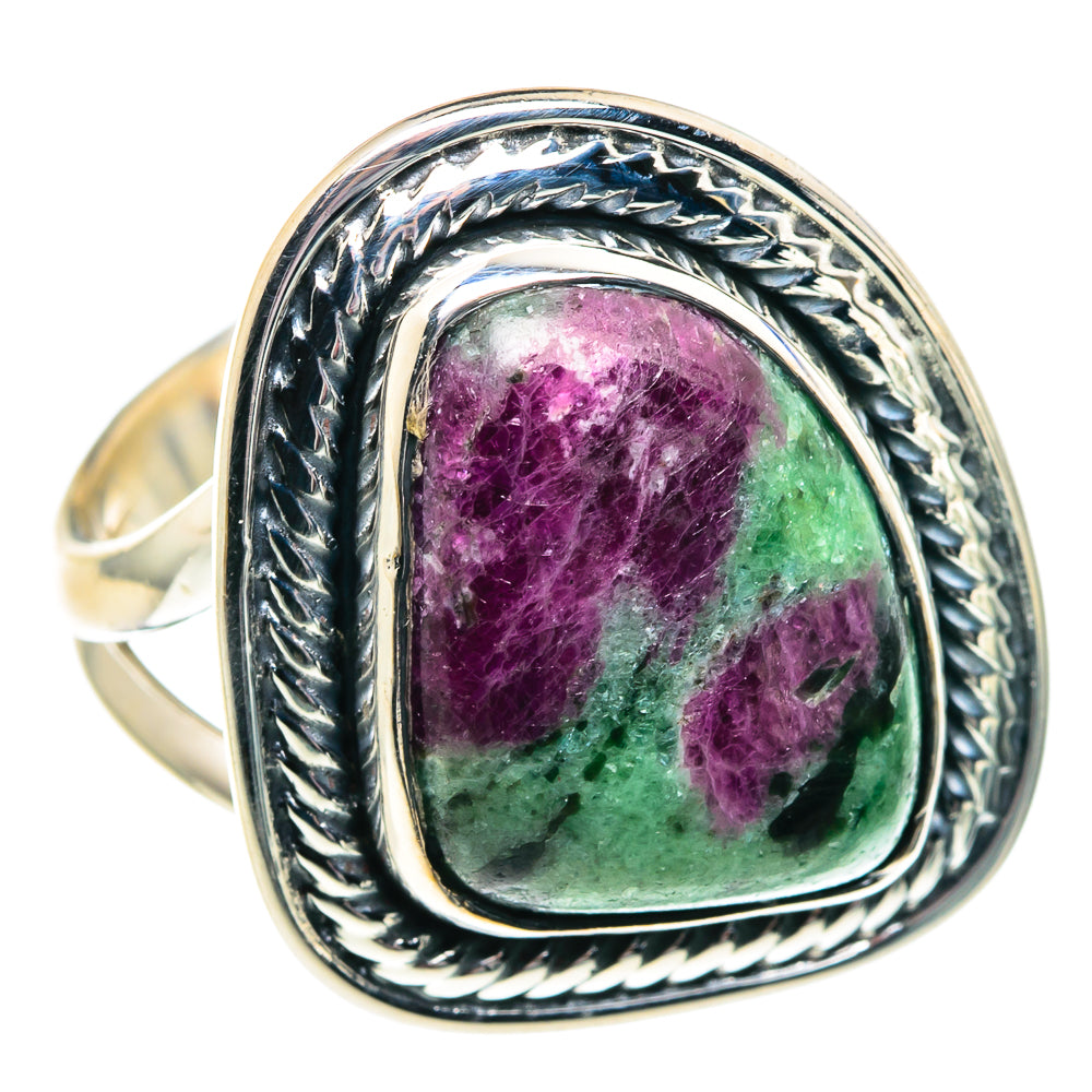 Ruby Zoisite Rings handcrafted by Ana Silver Co - RING91884