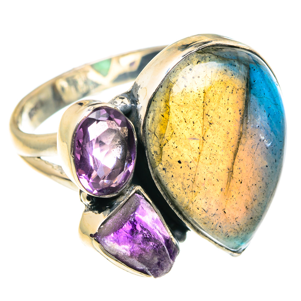 Labradorite Rings handcrafted by Ana Silver Co - RING91914