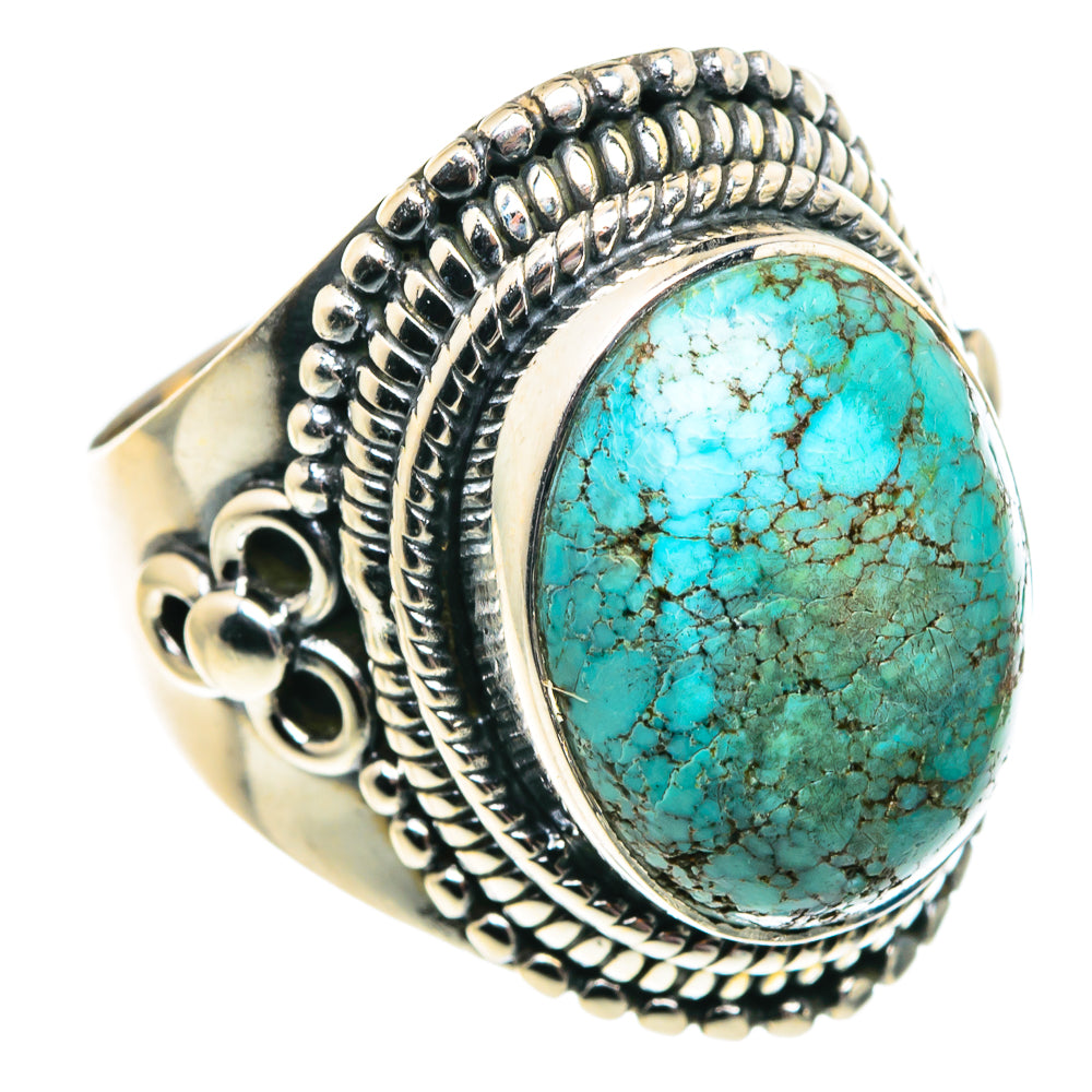 Tibetan Turquoise Rings handcrafted by Ana Silver Co - RING91942