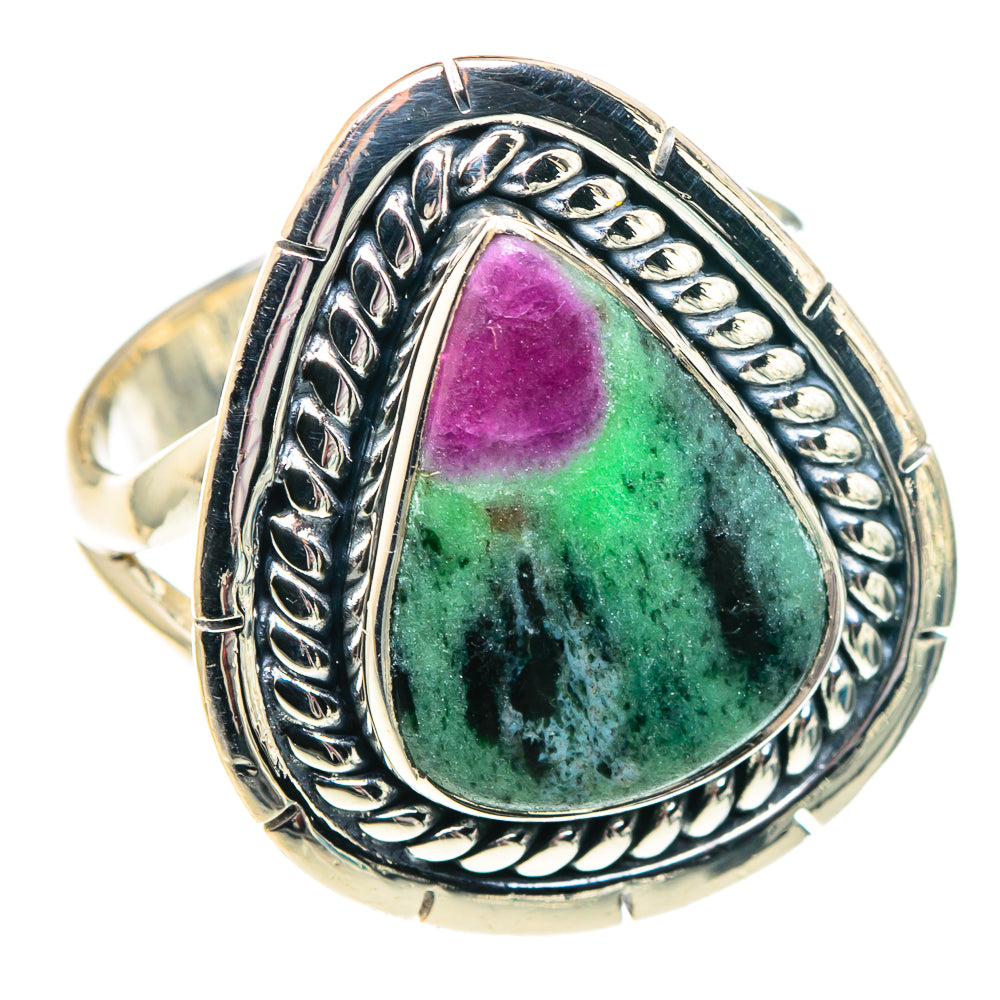 Ruby Zoisite Rings handcrafted by Ana Silver Co - RING91965