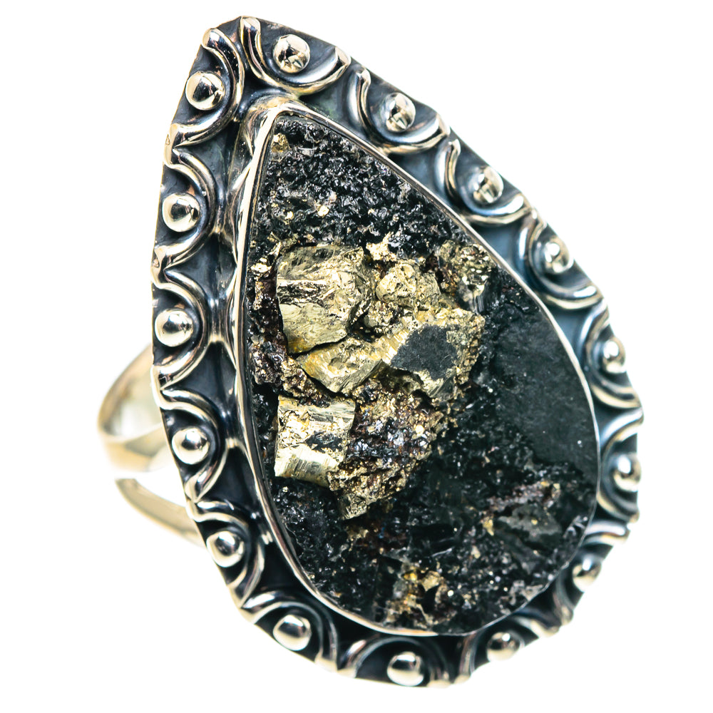 Pyrite Rings handcrafted by Ana Silver Co - RING92063
