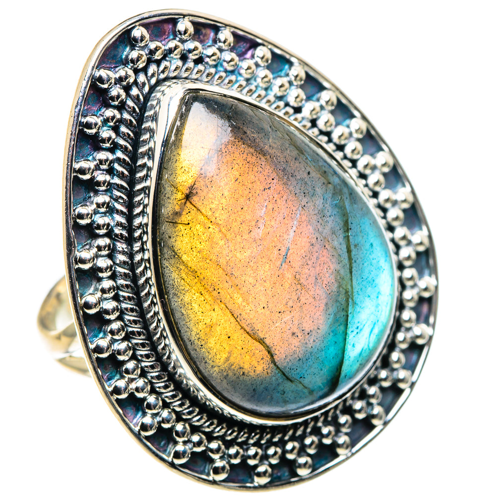 Labradorite Rings handcrafted by Ana Silver Co - RING92079