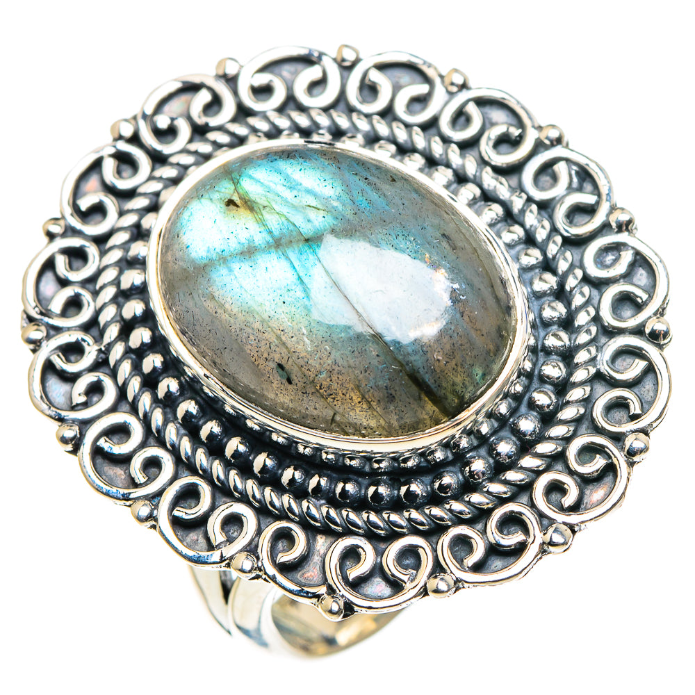 Labradorite Rings handcrafted by Ana Silver Co - RING92097