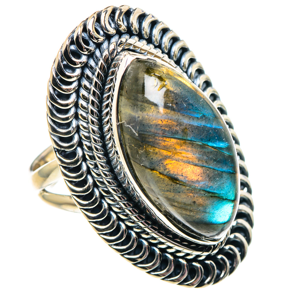 Labradorite Rings handcrafted by Ana Silver Co - RING92099