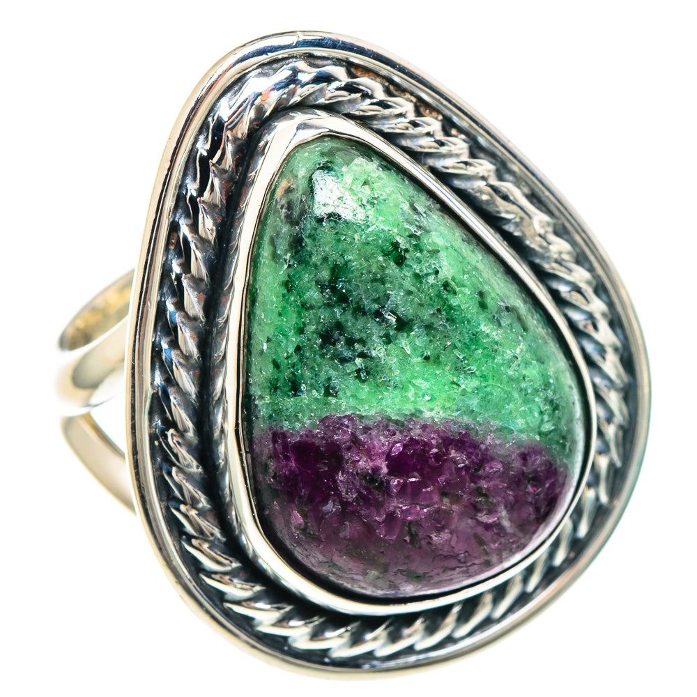 Ruby Zoisite Rings handcrafted by Ana Silver Co - RING92171