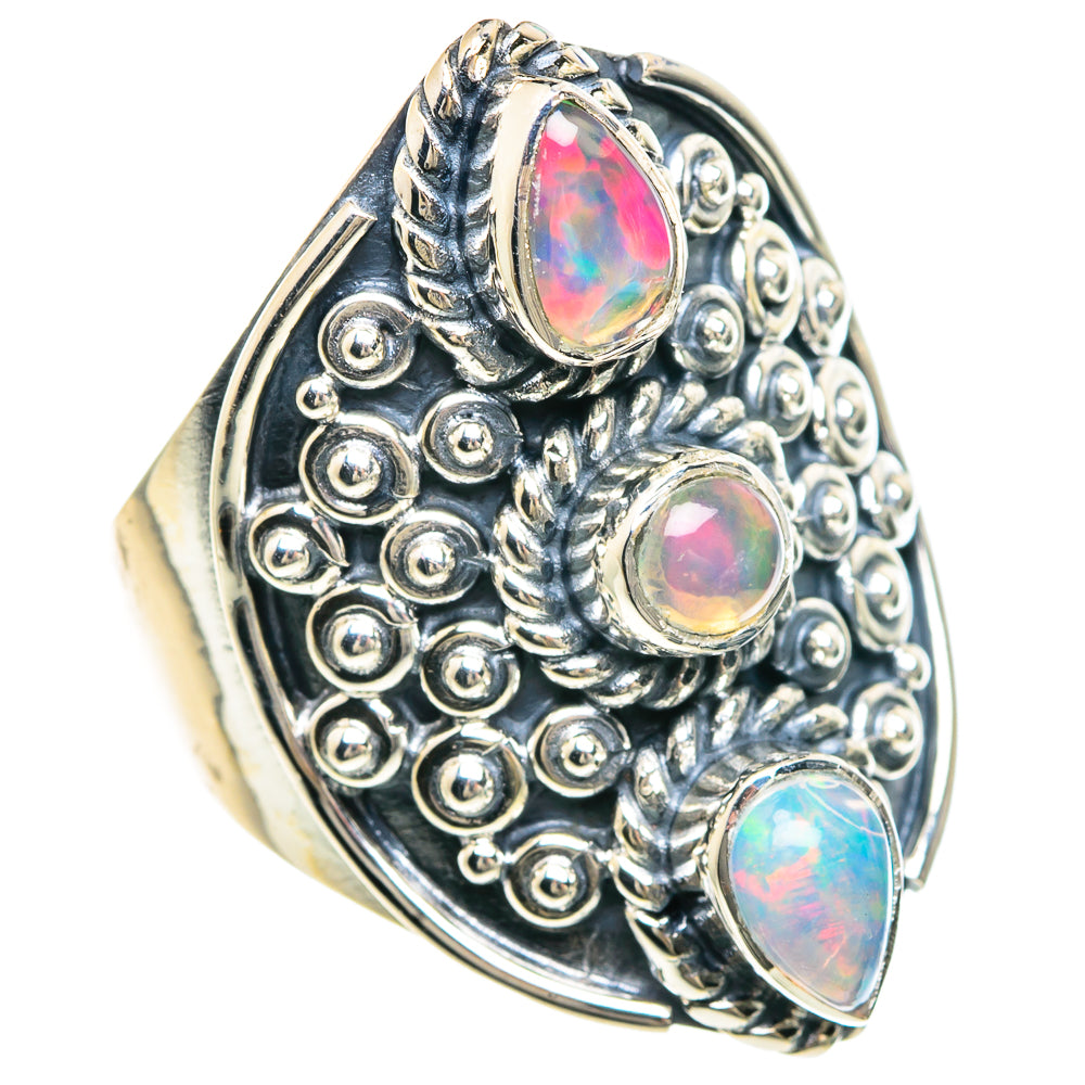 Ethiopian Opal Rings handcrafted by Ana Silver Co - RING92172