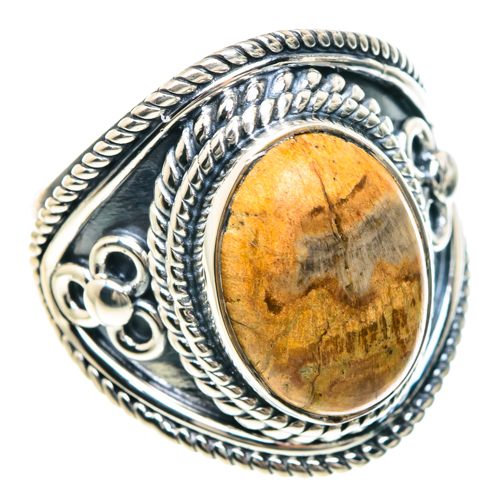Petrified Wood Rings handcrafted by Ana Silver Co - RING92181