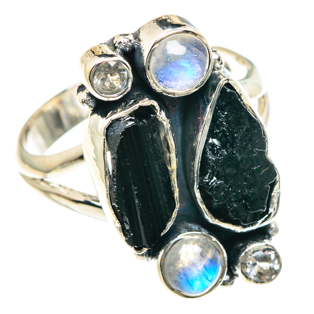 Black Tourmaline Rings handcrafted by Ana Silver Co - RING92190