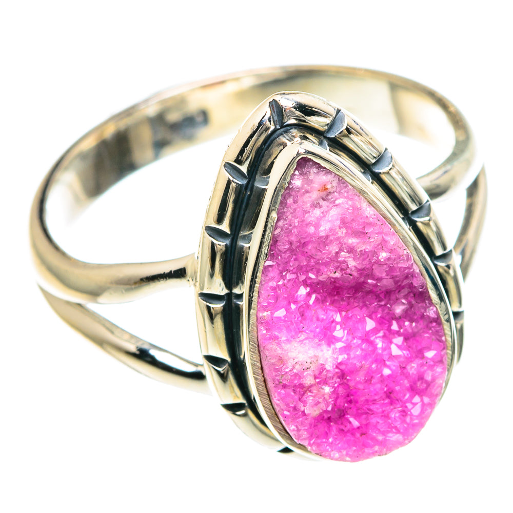 Cobalto Calcite Druzy Rings handcrafted by Ana Silver Co - RING92269