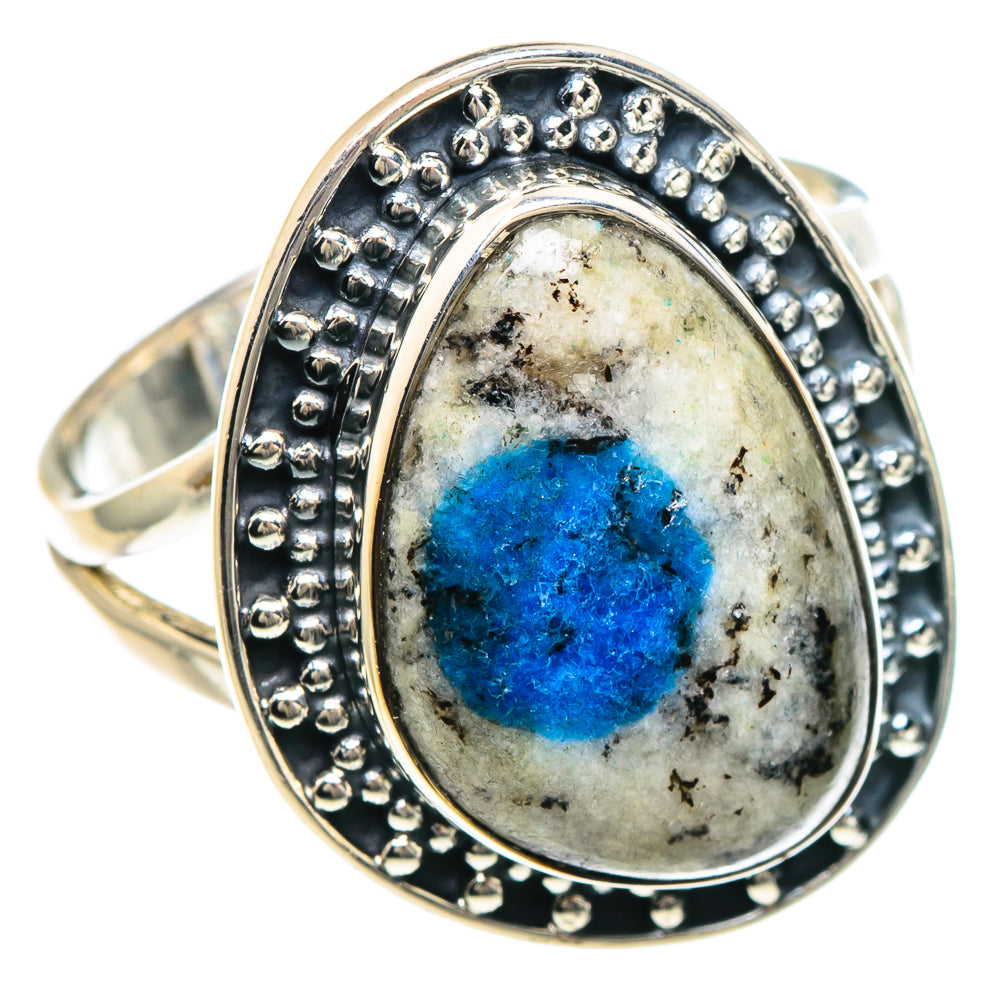 K2 Blue Azurite Rings handcrafted by Ana Silver Co - RING92279