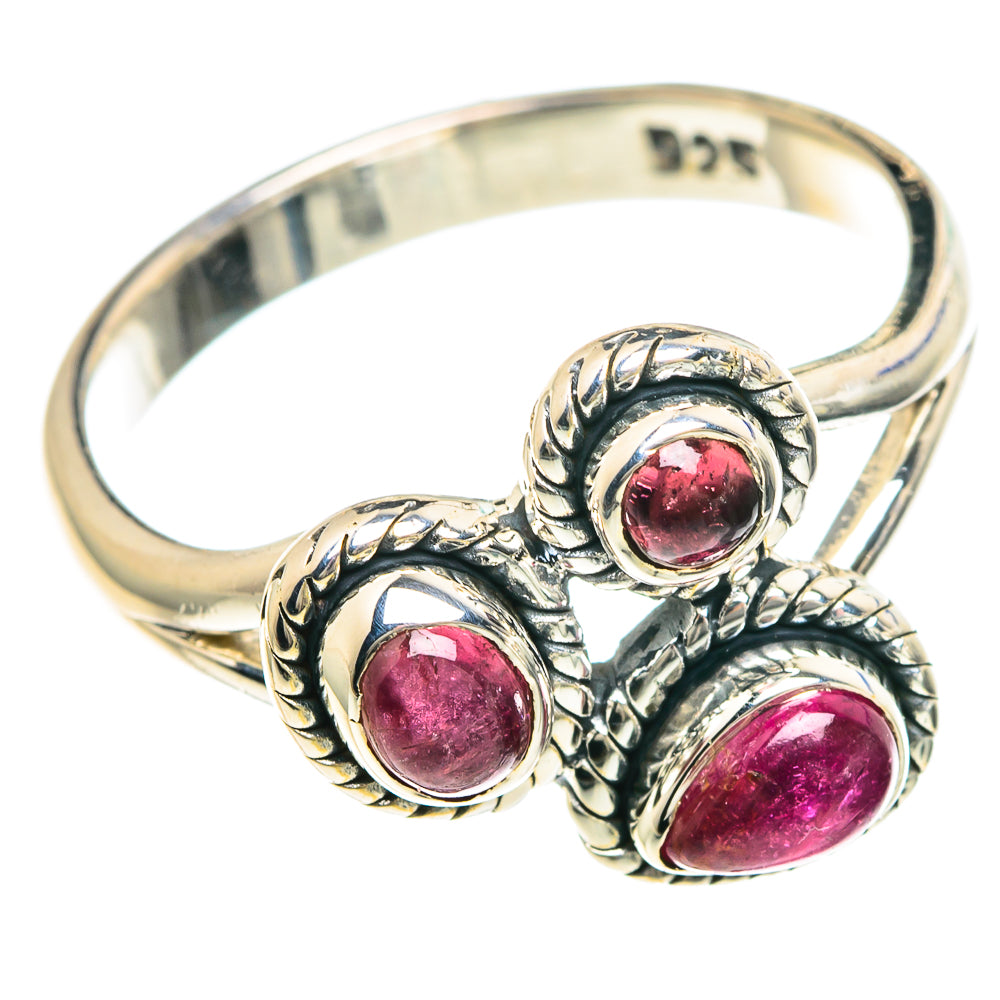 Pink Tourmaline Rings handcrafted by Ana Silver Co - RING92302