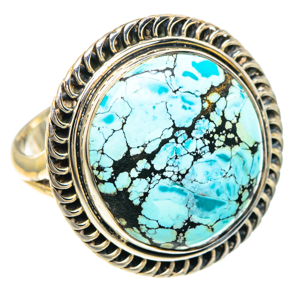 Tibetan Turquoise Rings handcrafted by Ana Silver Co - RING92325