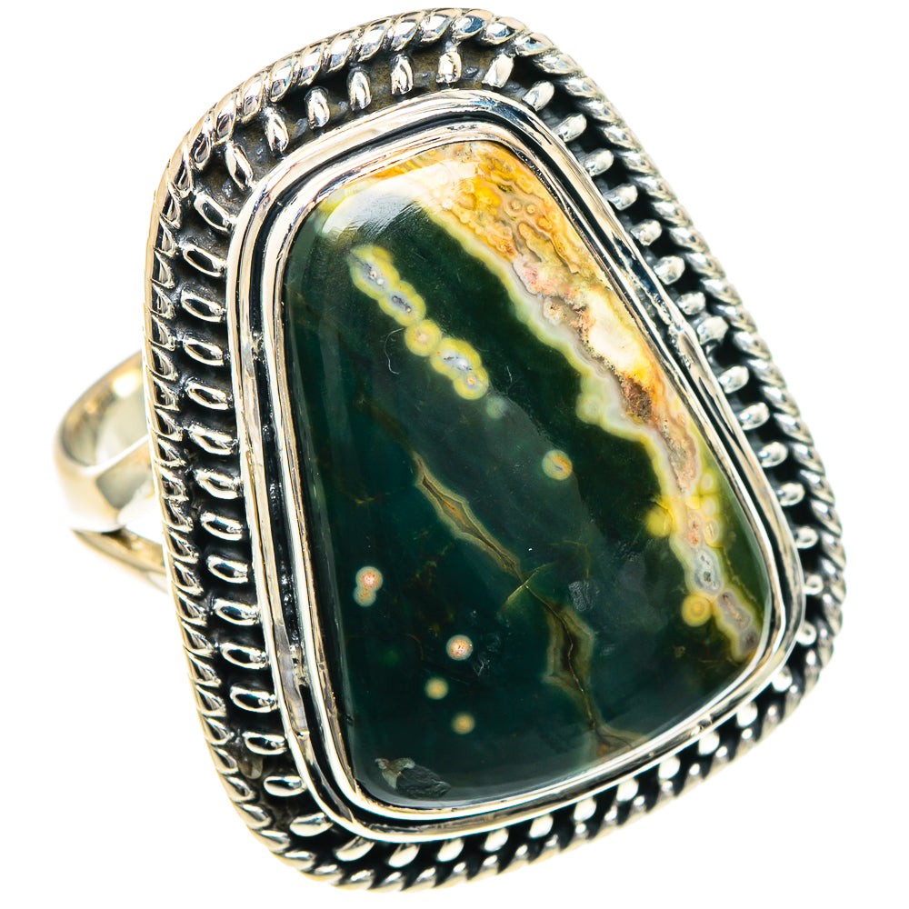Ocean Jasper Rings handcrafted by Ana Silver Co - RING92393