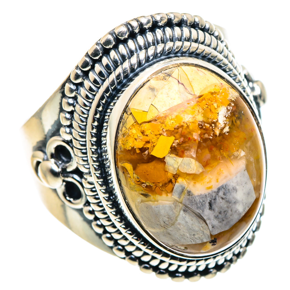 Brecciated Mookaite Rings handcrafted by Ana Silver Co - RING92432