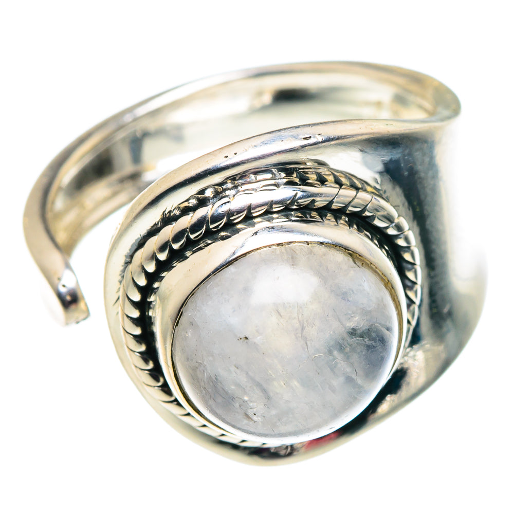 Rainbow Moonstone Rings handcrafted by Ana Silver Co - RING92442