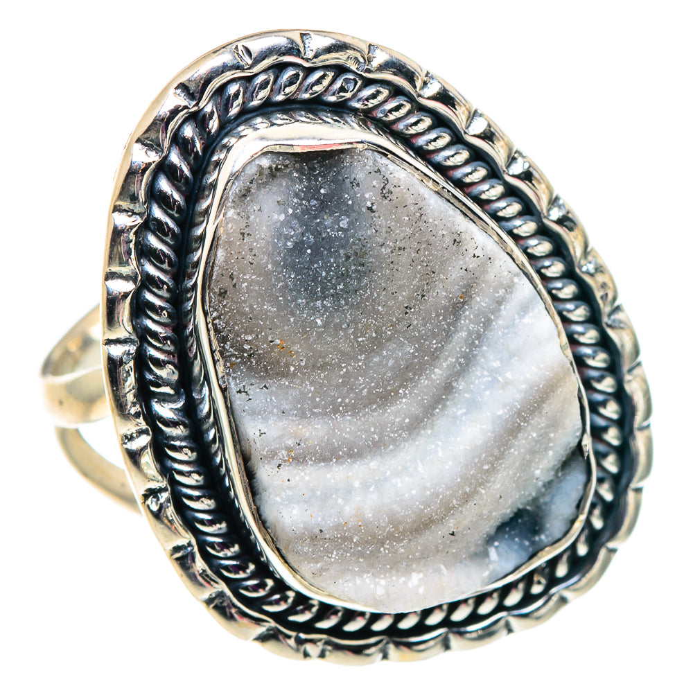 Desert Druzy Rings handcrafted by Ana Silver Co - RING92448