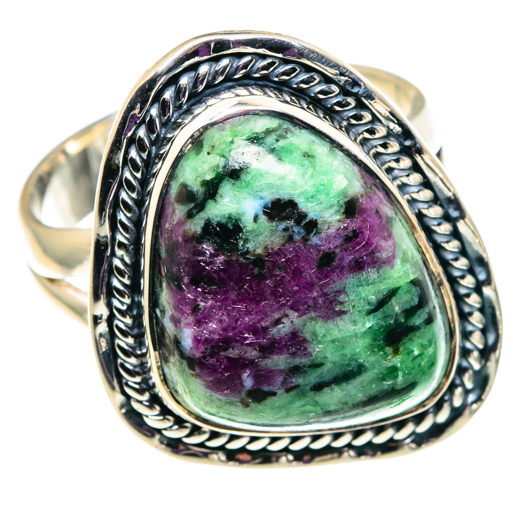 Ruby Zoisite Rings handcrafted by Ana Silver Co - RING92476