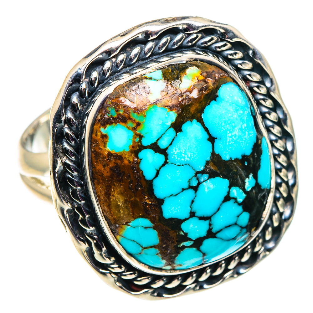 Tibetan Turquoise Rings handcrafted by Ana Silver Co - RING92505