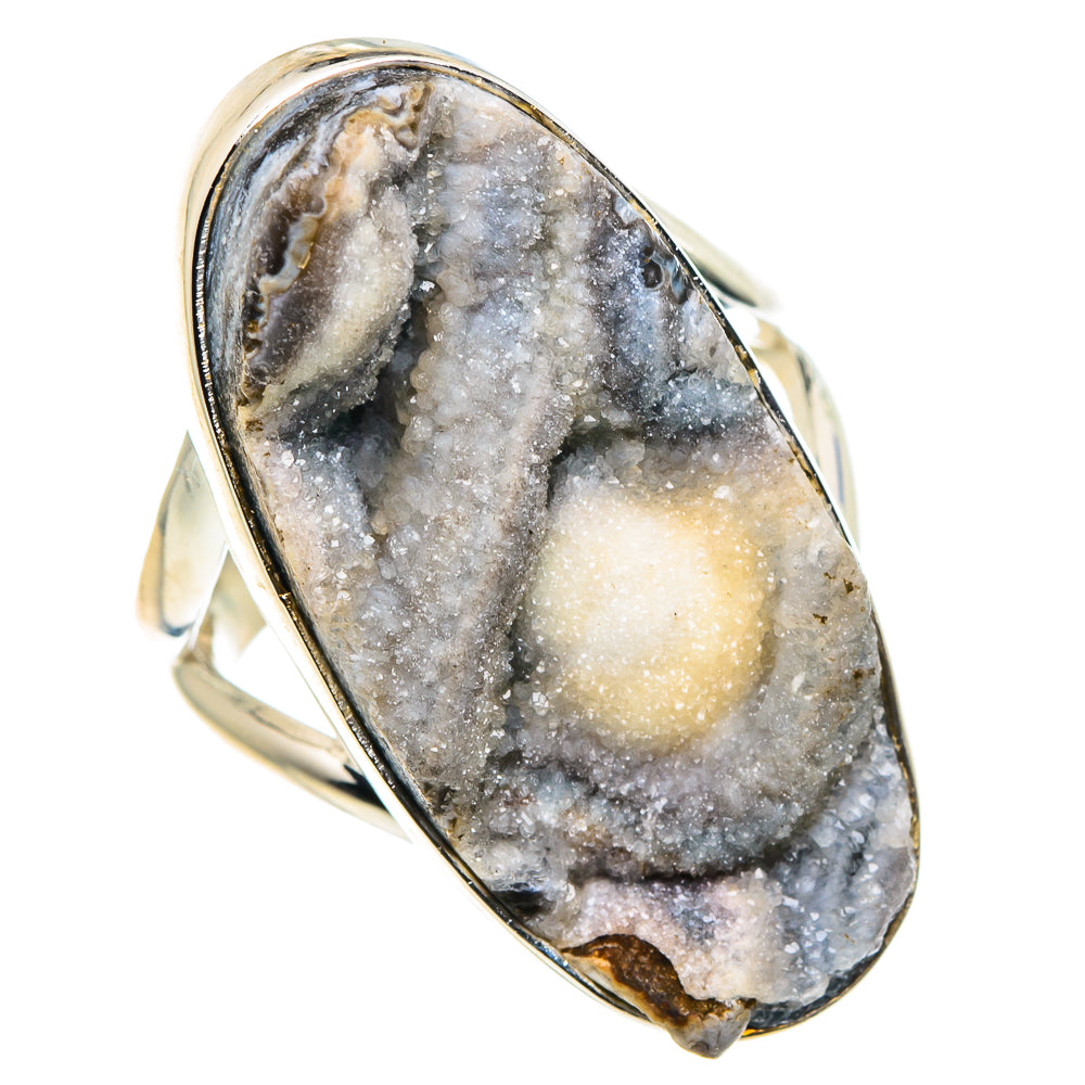 Desert Druzy Rings handcrafted by Ana Silver Co - RING92585