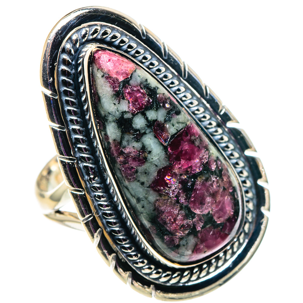 Russian Eudialyte Rings handcrafted by Ana Silver Co - RING92608