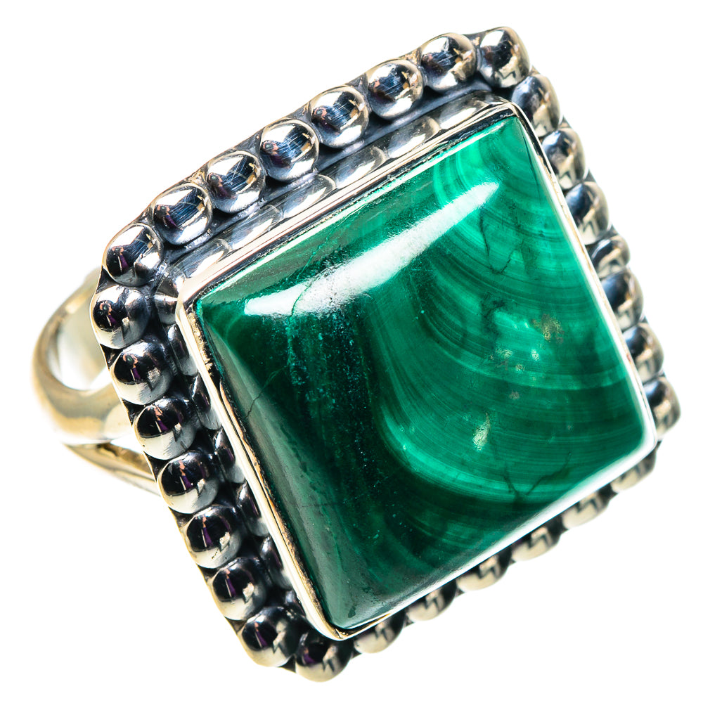 Malachite Rings handcrafted by Ana Silver Co - RING92668