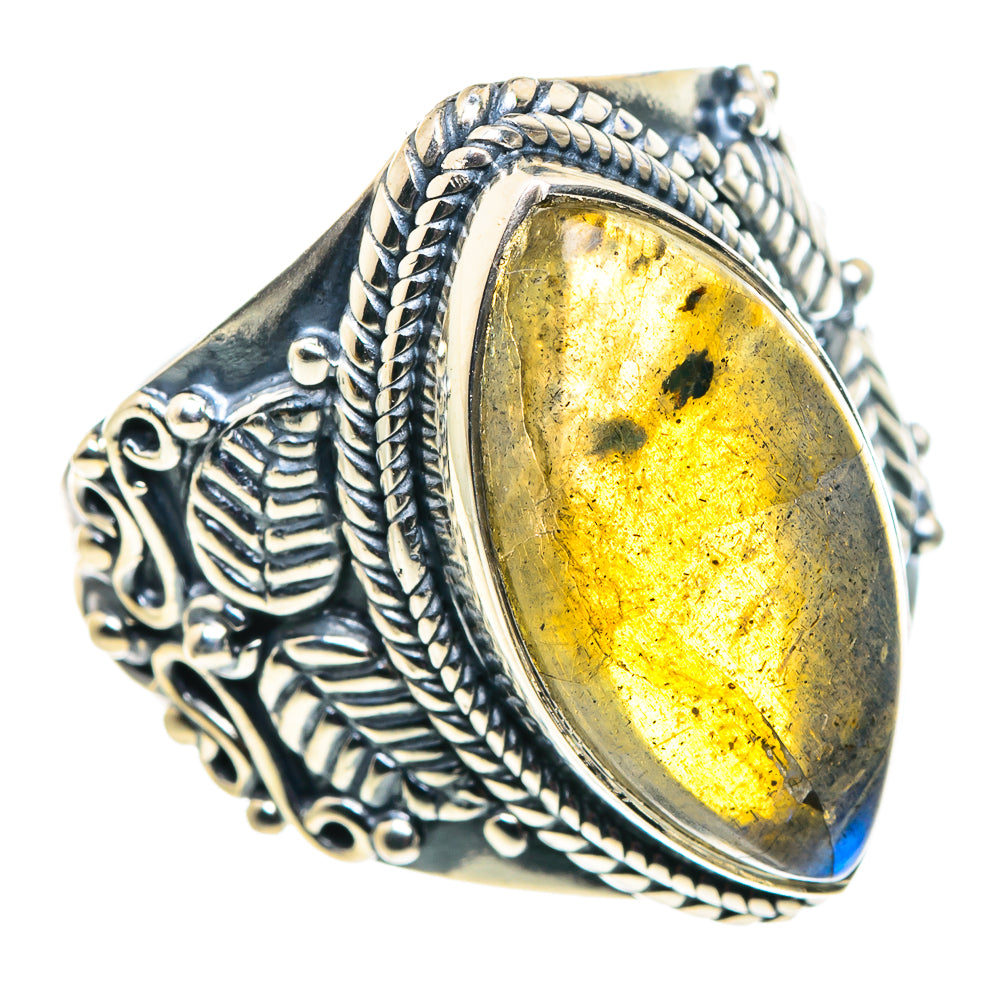 Labradorite Rings handcrafted by Ana Silver Co - RING92719