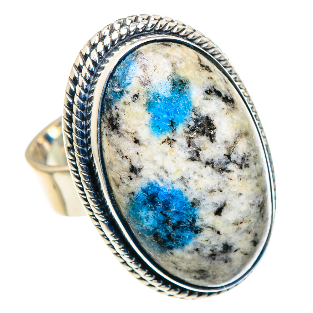 K2 Blue Azurite Rings handcrafted by Ana Silver Co - RING92771