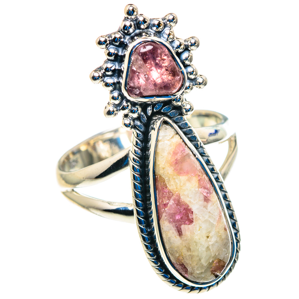 Pink Quartz Crystal Rings handcrafted by Ana Silver Co - RING92780