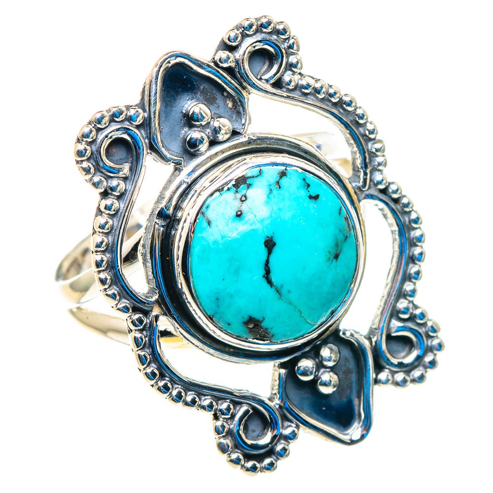 Tibetan Turquoise Rings handcrafted by Ana Silver Co - RING92856