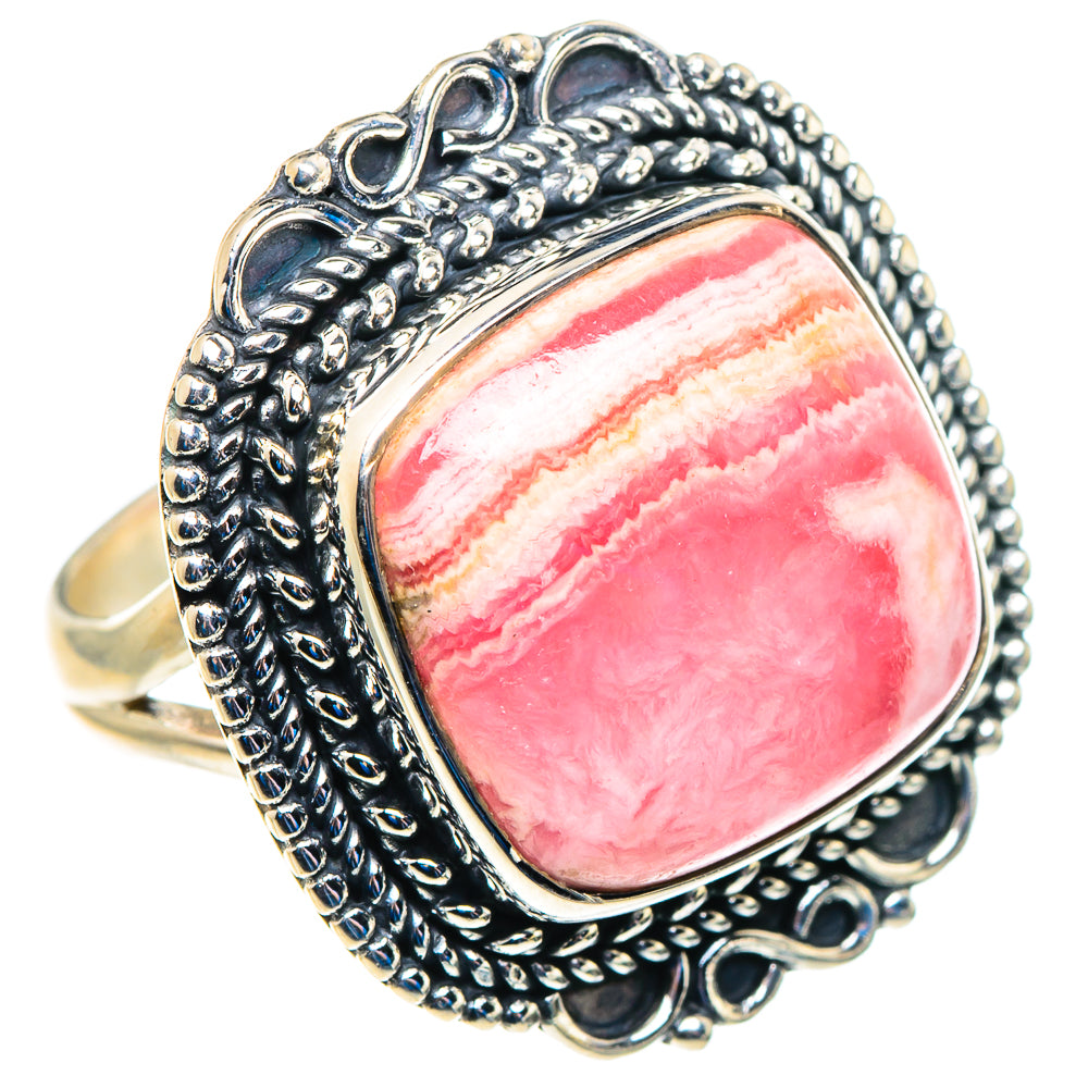 Rhodochrosite Rings handcrafted by Ana Silver Co - RING92909 - Photo 2
