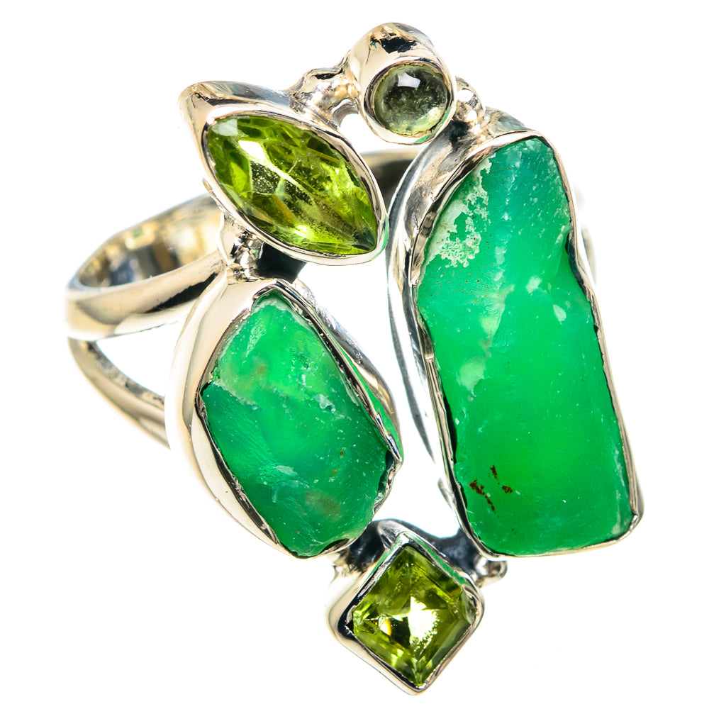 Chrysoprase Rings handcrafted by Ana Silver Co - RING93025