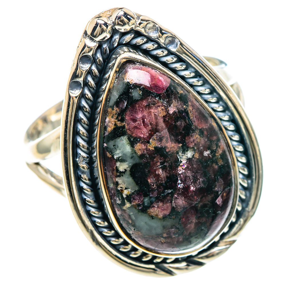 Russian Eudialyte Rings handcrafted by Ana Silver Co - RING93034
