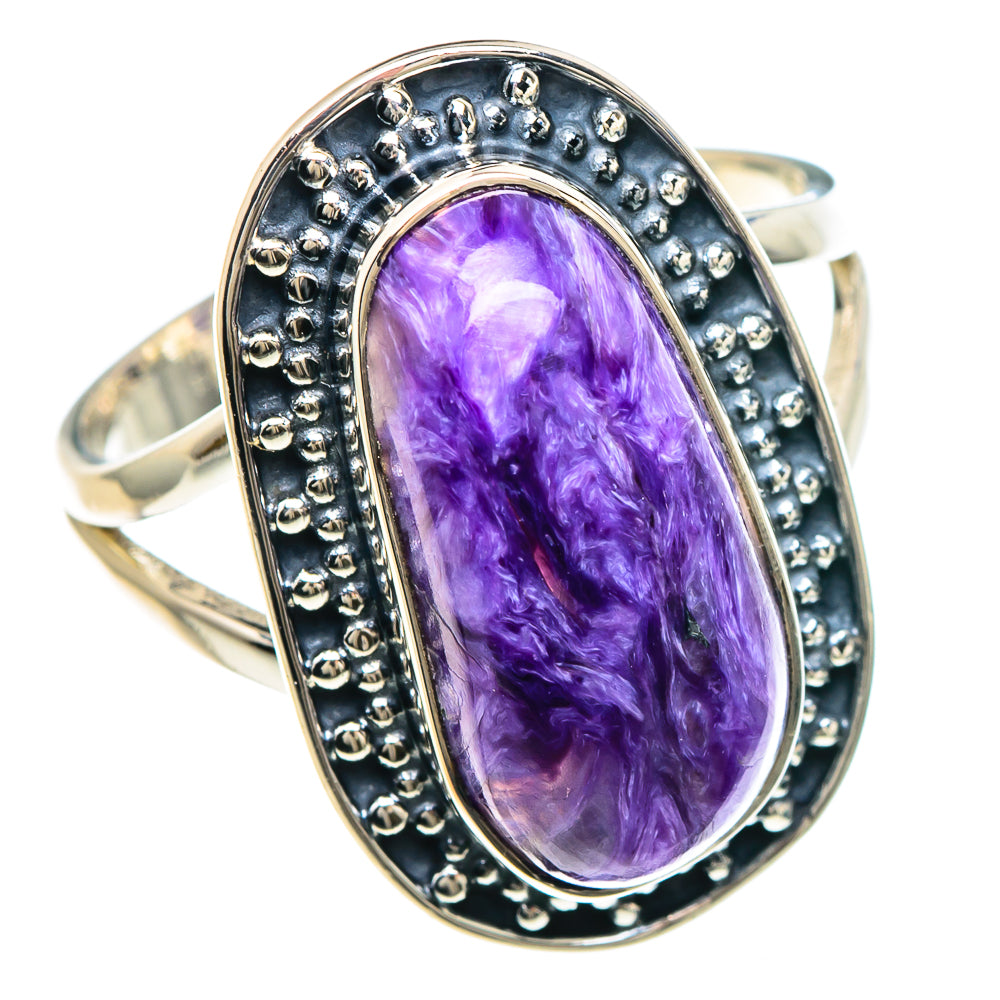 Charoite Rings handcrafted by Ana Silver Co - RING93035