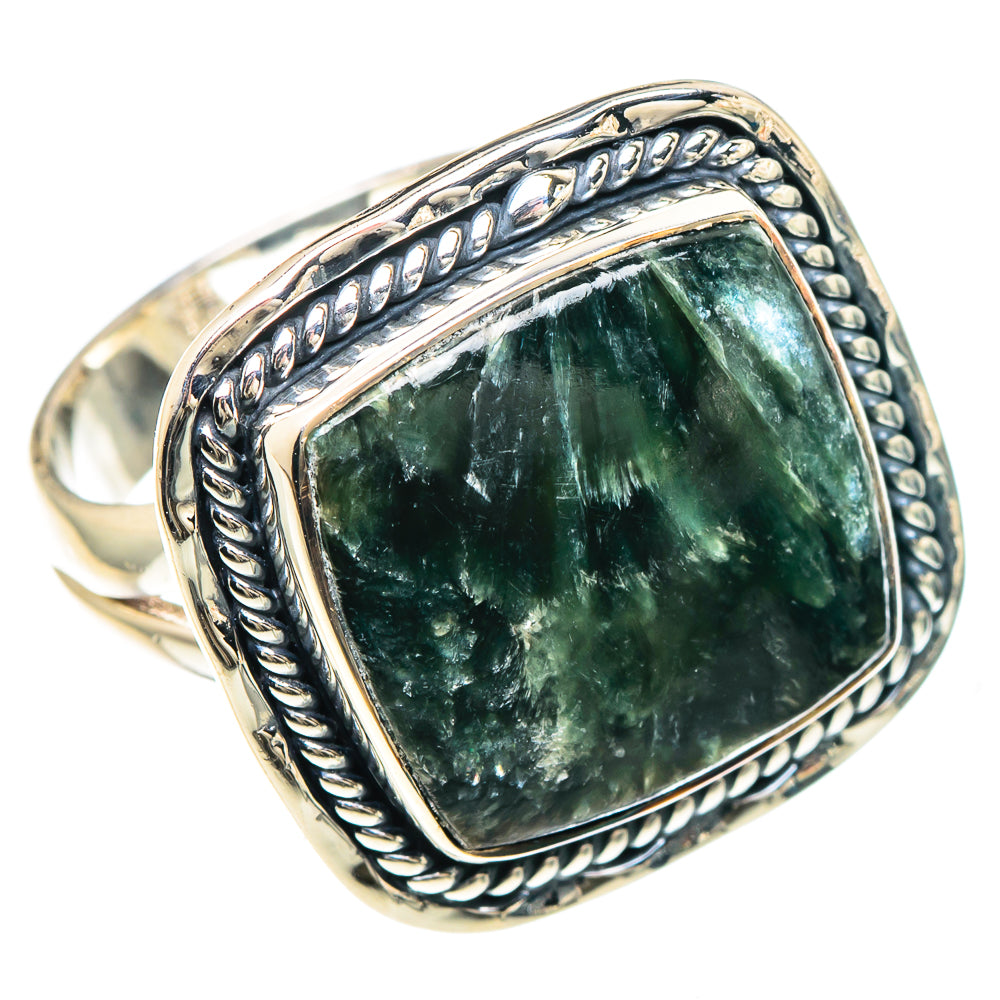 Seraphinite Rings handcrafted by Ana Silver Co - RING93126 - Photo 2