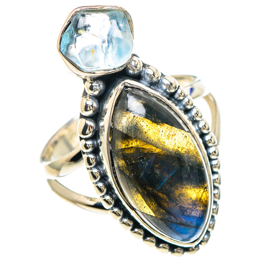 Labradorite Rings handcrafted by Ana Silver Co - RING93142