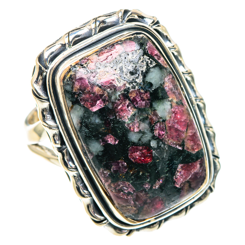 Russian Eudialyte Rings handcrafted by Ana Silver Co - RING93161