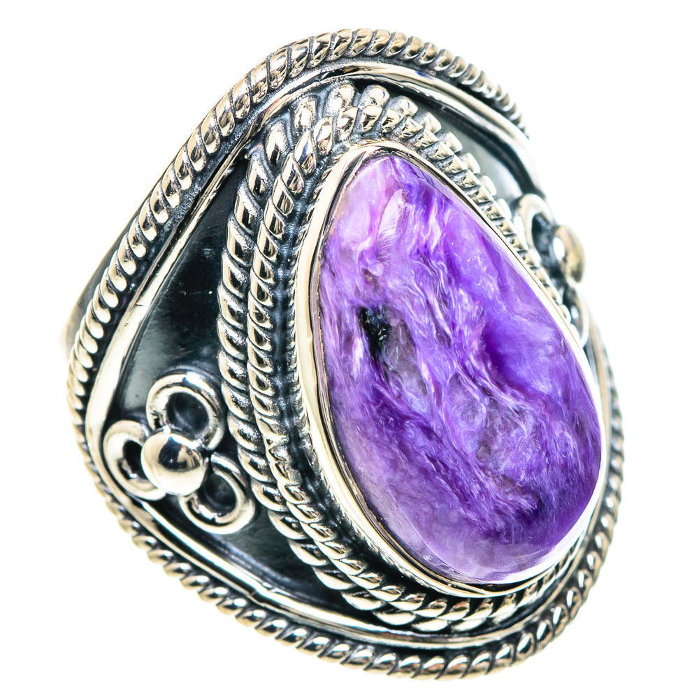 Charoite Rings handcrafted by Ana Silver Co - RING93163