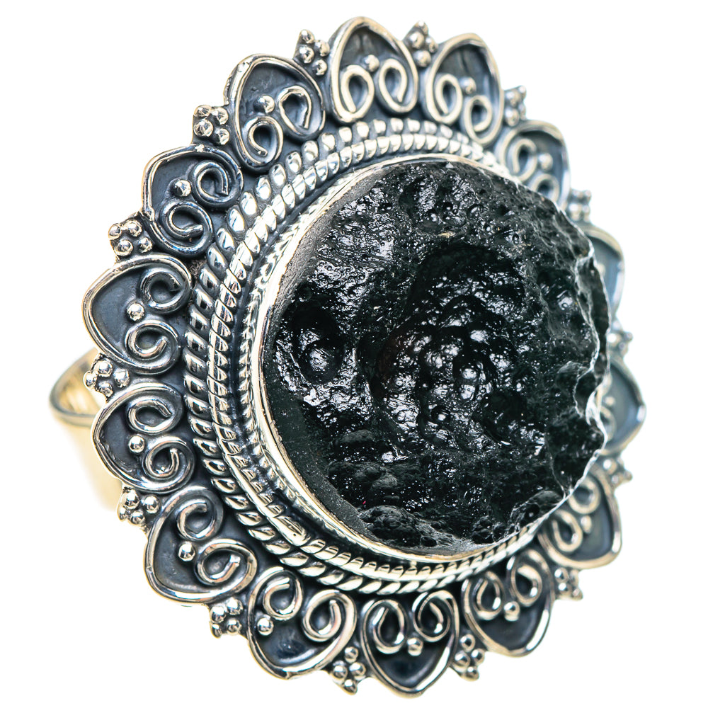 Tektite Rings handcrafted by Ana Silver Co - RING93164 - Photo 2