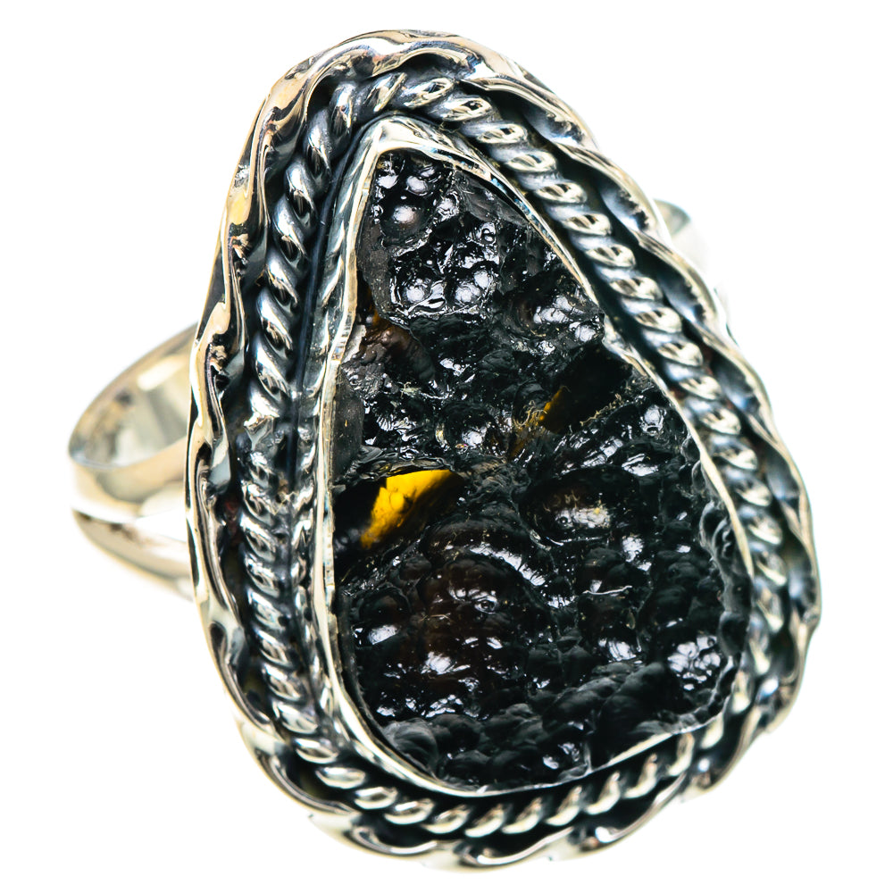 Tektite Rings handcrafted by Ana Silver Co - RING93167 - Photo 2