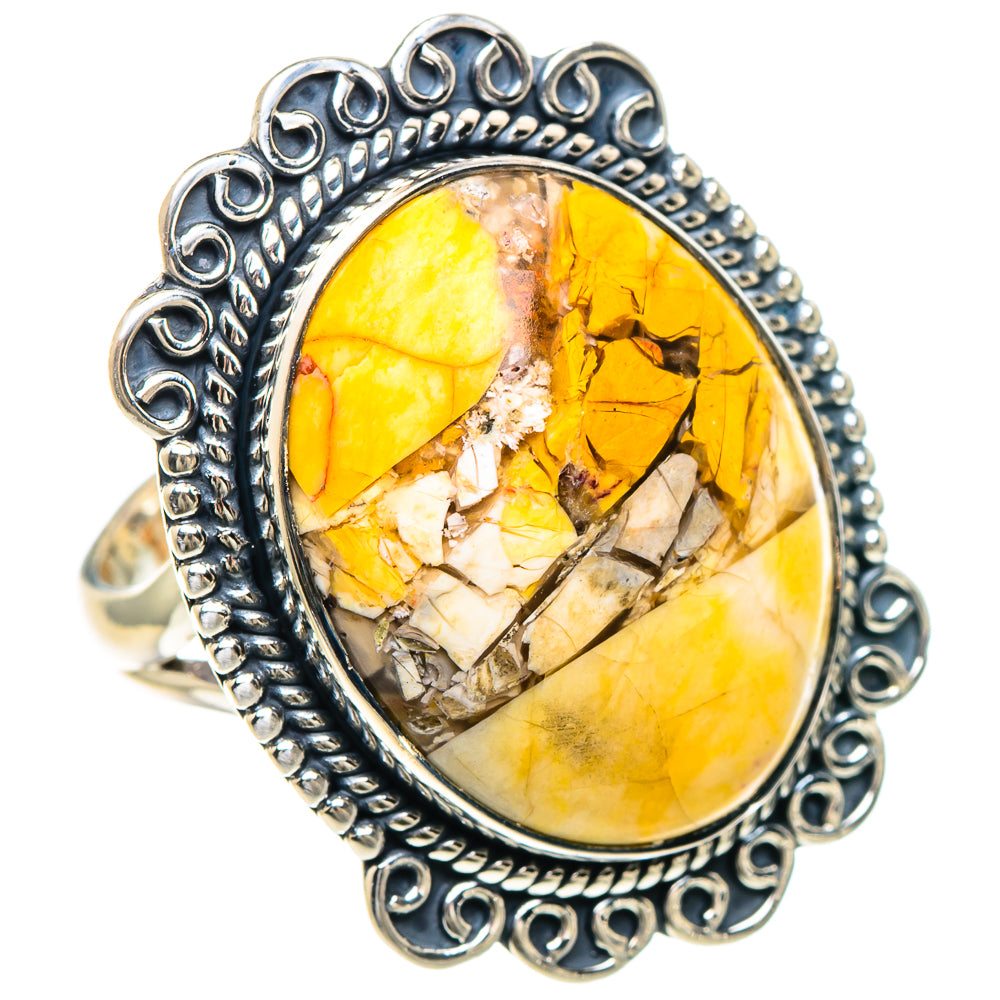 Brecciated Mookaite Rings handcrafted by Ana Silver Co - RING93184 - Photo 2