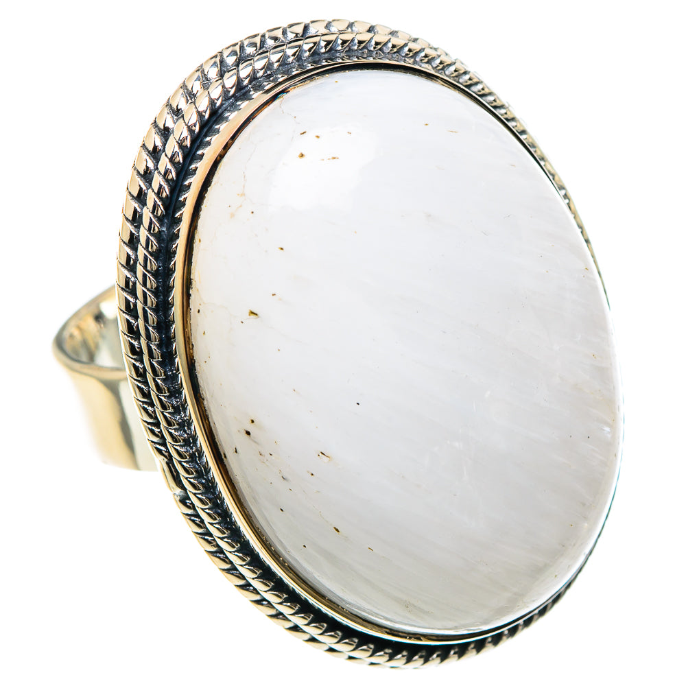 White Scolecite Rings handcrafted by Ana Silver Co - RING93197
