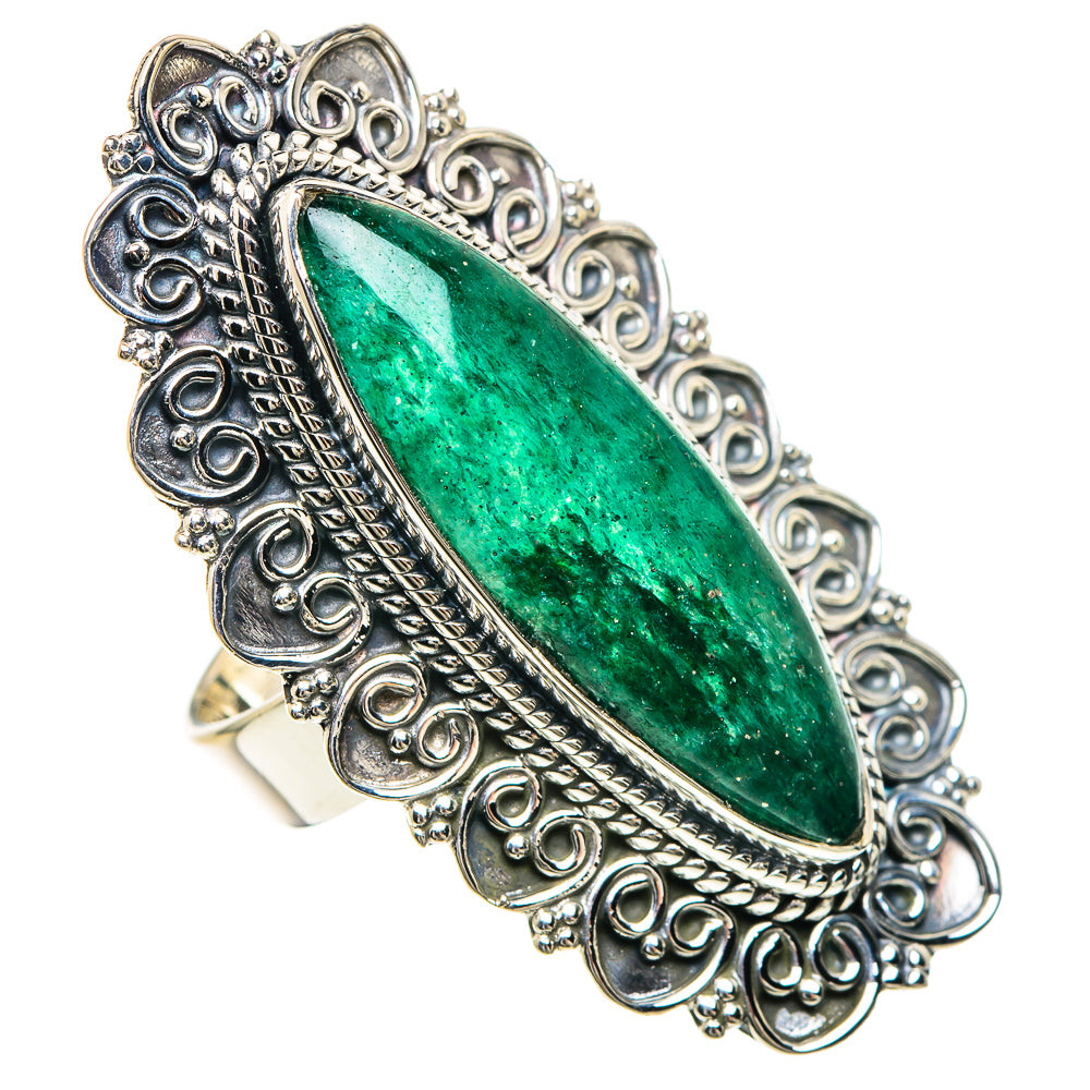Green Aventurine Rings handcrafted by Ana Silver Co - RING93246
