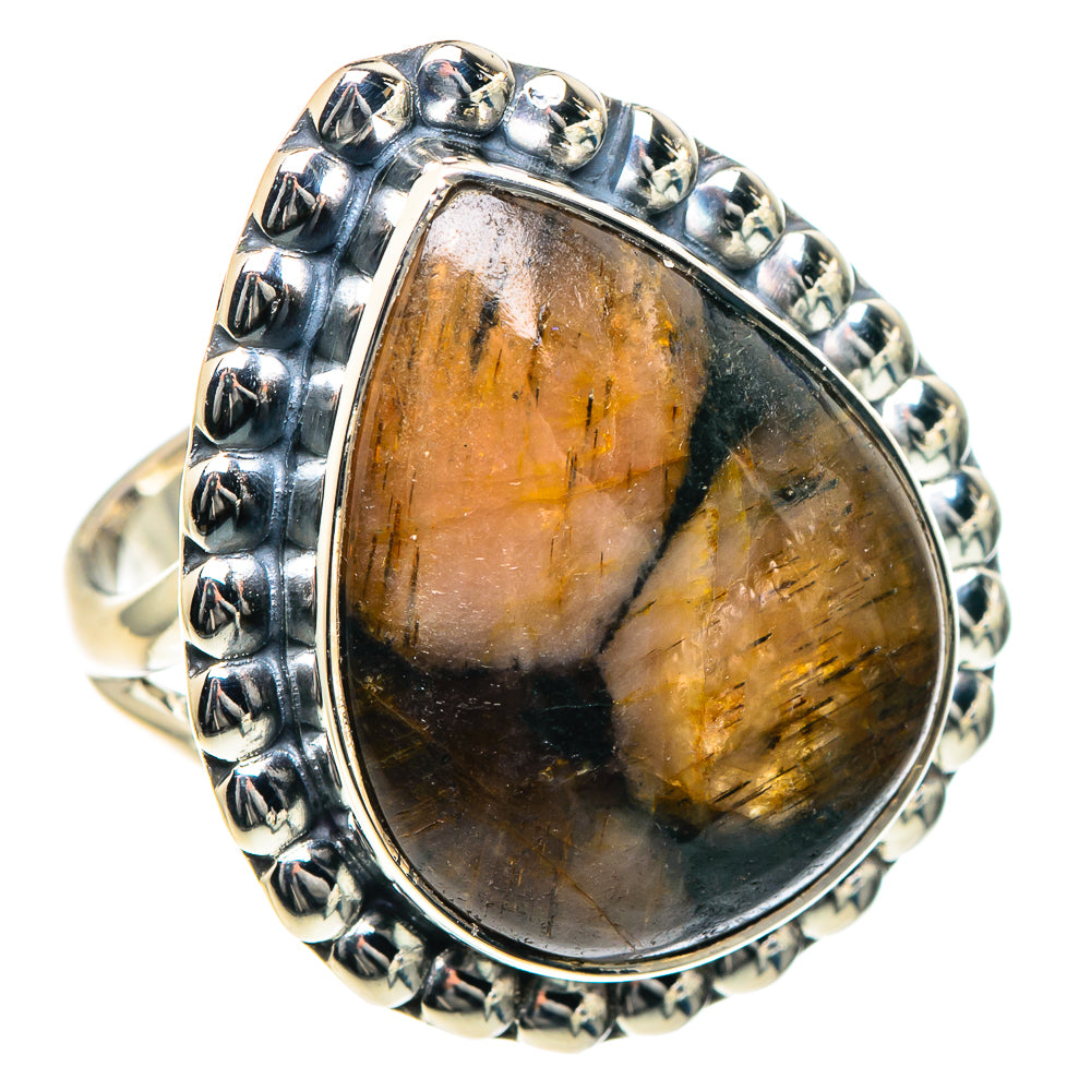 Chiastolite Rings handcrafted by Ana Silver Co - RING93486 - Photo 2
