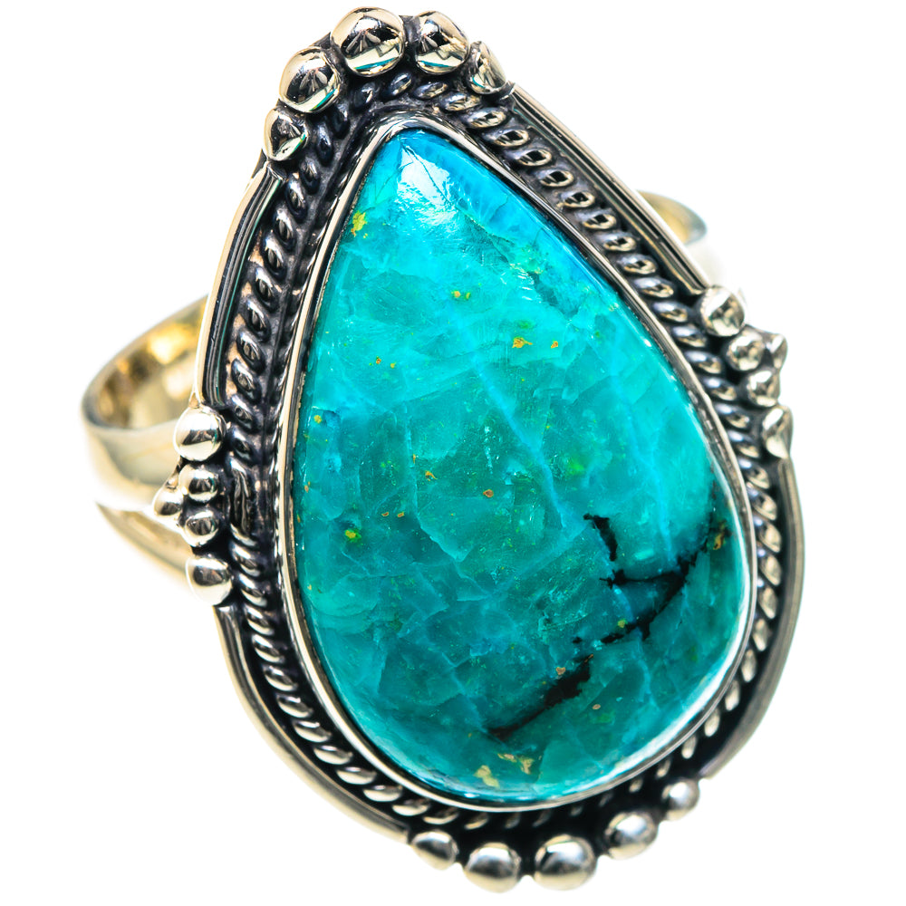 Chrysocolla Rings handcrafted by Ana Silver Co - RING93538