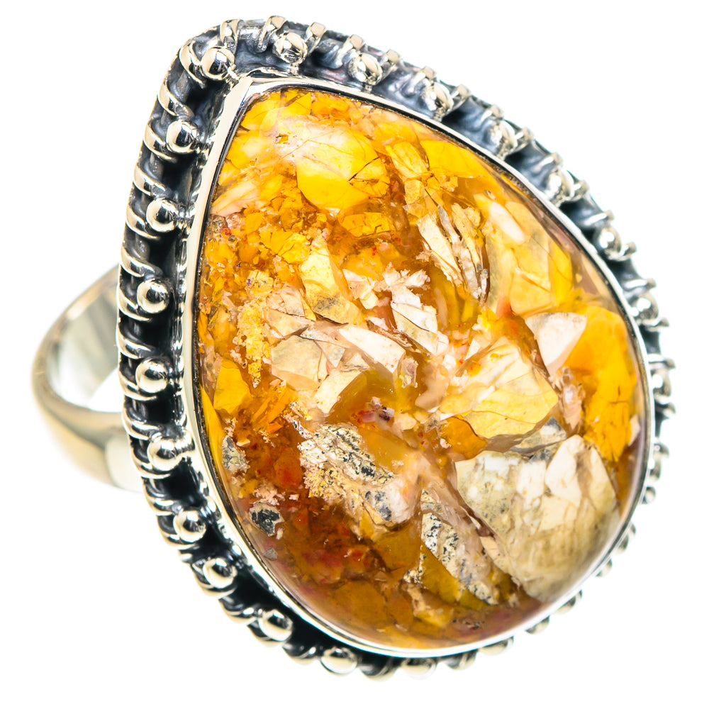 Brecciated Mookaite Rings handcrafted by Ana Silver Co - RING93549