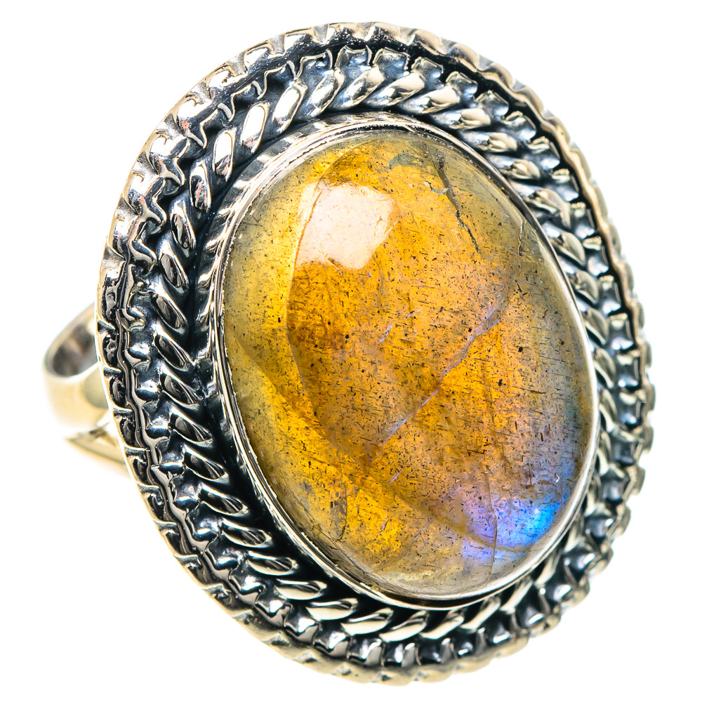 Labradorite Rings handcrafted by Ana Silver Co - RING93562