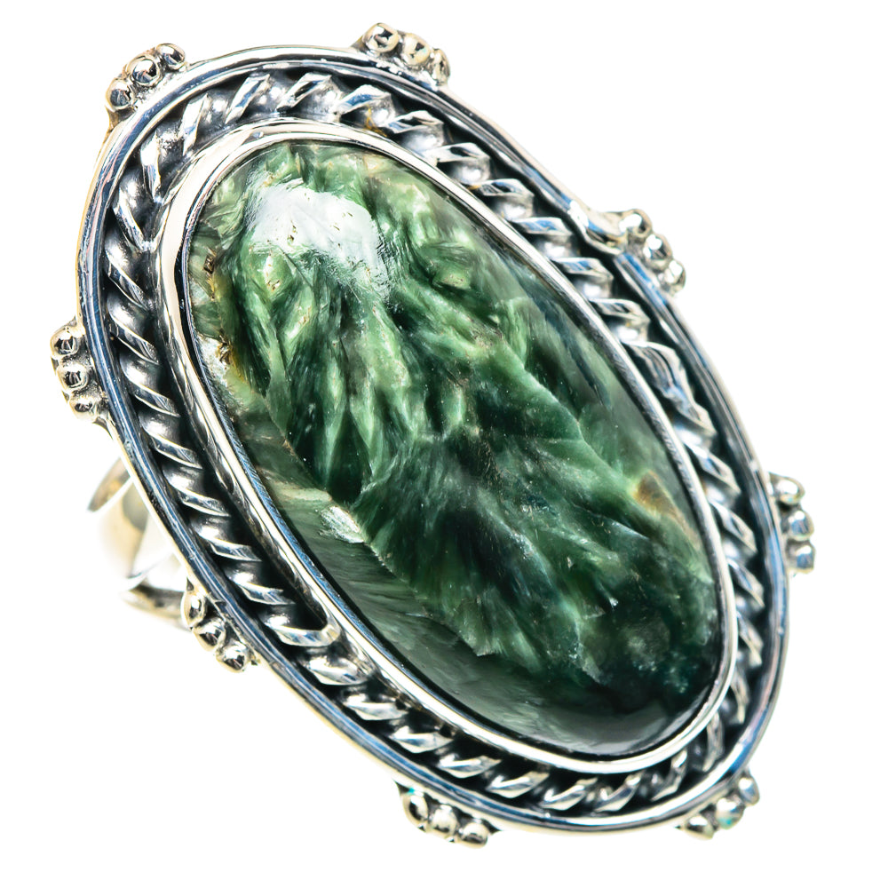Seraphinite Rings handcrafted by Ana Silver Co - RING93570 - Photo 2