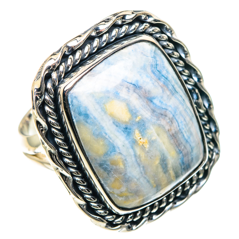 Blue Scheelite Rings handcrafted by Ana Silver Co - RING93589
